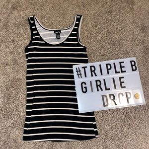 Black and White Striped Tank